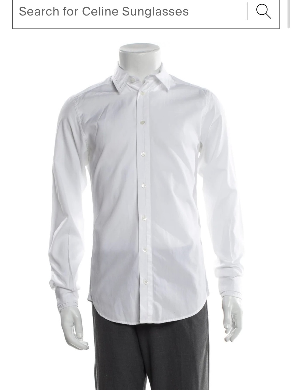 Dolce & Gabbana White Men's Slim Button-Up Shirt